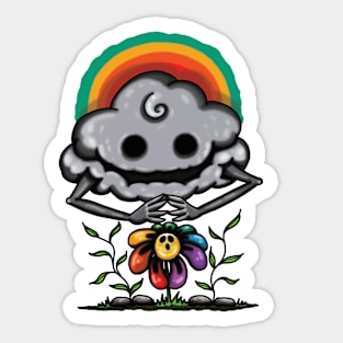 Rainbow spring cloud Sticker